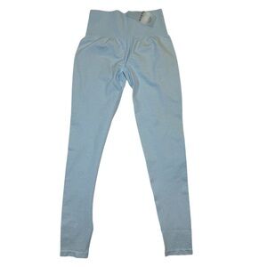 NVGTN Scrunch Leggings Baby Blue Butt Enhancing Pants Size Small NWT
